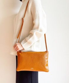 Hekhèr Le Style de Vie 新色追加【日本製】シュリンクレザー スクエアショルダーバッグ