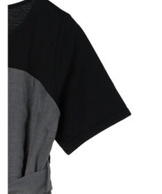 Green Parks 共ベルト付きビスチェ風ドッキングワンピース