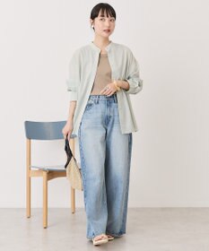 AMERICAN HOLIC リネンライクバンドカラーシャツ