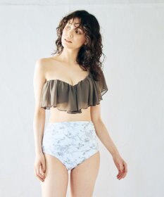 San-ai Resort（三愛水着楽園） 【2025年新作】軽い着け心地でしっかり盛れる【楽盛り水着】　ワンショルフリルワイヤービキニ　9M【San-ai Resort（サンアイリゾート）】