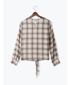 Te chichi ウエストリボンシアーチェックブラウス