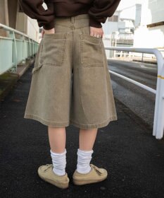 WEGO ウエストドロストダブルニーバギーハーフパンツ