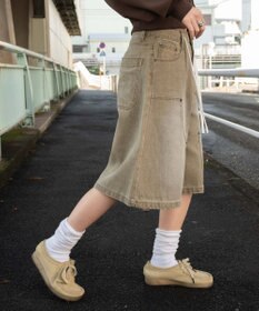 WEGO ウエストドロストダブルニーバギーハーフパンツ