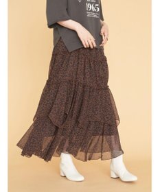 AMERICAN HOLIC 丈違いティアードフリルギャザースカート