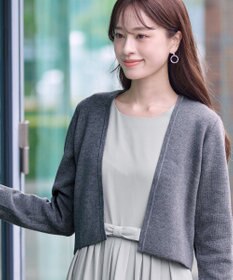 Tiaclasse L 【新色追加・洗える】ストレートショートニットボレロ