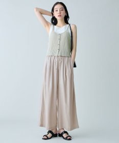 ANY L リネンライクレーシーニットビスチェ