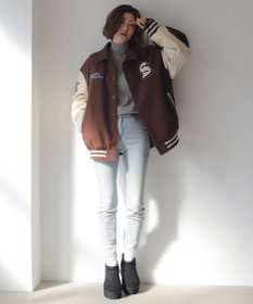 WEGO 【25年秋冬新作/ユニセックス着用ITEM/SMLサイズ展開】メルトンワッペンスタジャン