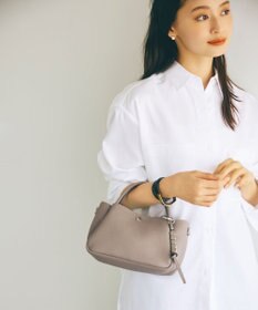 TOPKAPI 【Breath TOPKAPI】シュリンクレザー ショルダー付き ミニ トートバッグ / チャーム付き