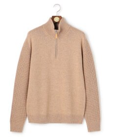J.PRESS MEN ウール×カシミヤの上質素材【Cash Lamb's Wool】ハーフジップ ニット_25年モデル