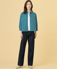 J.PRESS LADIES S 【洗える】BASIC STRETCH DENIM ボーイフィット デニム