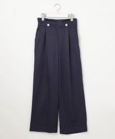 Feroux 【洗える】ウエストタックワイドパンツ