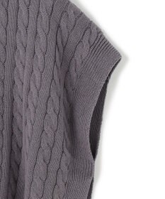 J.PRESS YORK STREET 【WOMEN】コットンニット ケーブルポンチョ