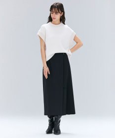 BEIGE， 【セットアップ対応・洗える・BAILA 11月号掲載】ZEPHYR / ウールライクアシンメトリープリーツスカート