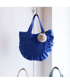 UNBILLION カシュカシュ cachecache / ポンポンつきラウンドミニトート