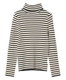 earth music&ecology やわらかタッチリブタートルネックプルオーバー