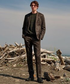 JOSEPH ABBOUD 【キングサイズ・ストレッチ/スウェードタッチ/JAPANファブリック】コマ スウェード ジャケット