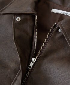 Green Parks ・ＥＬＥＮＣＡＲＥ　ＤＵＥ　合皮ステンカラーブルゾ