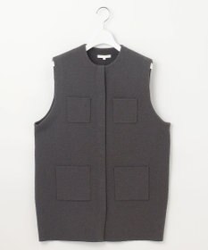 自由区 L 【洗える】ループボンディングニット ジレ