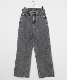 WEGO ウエストフィットワイドストレートデニムパンツ