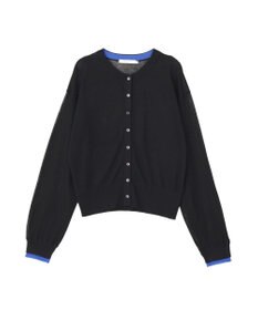 AMERICAN HOLIC シアー配色ニットカーディガン