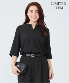 23区 L 【Lサイズ限定】ハイストレッチツイル ブラウス