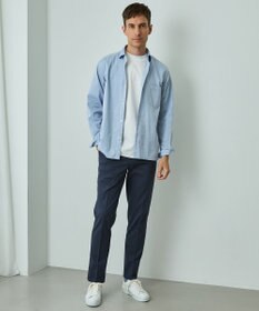 GOTAIRIKU 仕事で着られる綿100%【クルー以上モック未満】カバーネック DRESS Tシャツ(25年モデル)