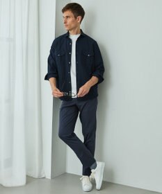 GOTAIRIKU 仕事で着られる綿100%【クルー以上モック未満】カバーネック DRESS Tシャツ(25年モデル)