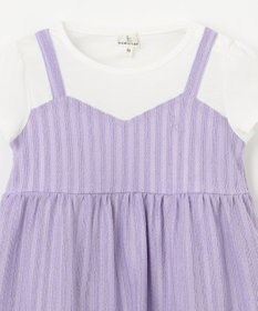 組曲 KIDS 【80-100㎝】レースカットソーコンビ チュニック