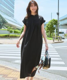 23区 S ウォッシュドシアーボイル ピンタック ワンピース ブラック系