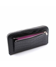 牛革クロコ型押し ラウンドファスナーウォレット / A.D.M.J.