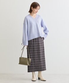 Green Parks ラメＶネックコンパクトニットプルオーバー