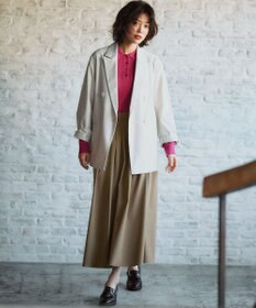 23区 スラブツイルストレッチ オーバーサイズ ダブルジャケット