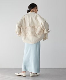 YECCA VECCA レースMIXショートトレンチコート