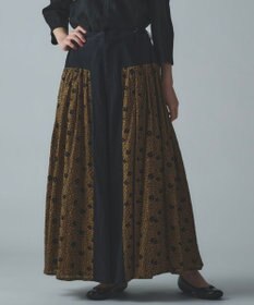 muuc 【手刺繍のような刺繍が美しい】ハイドランジア 切り替えパンツ