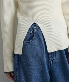 Green Parks 前後２ｗａｙアシンメトリー袖フレアリブニット