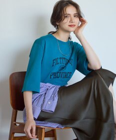 23区 S 【SLOW/一部店舗限定】MVSコットン ヴィンテージ風 ロゴTEE
