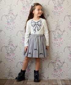 ANY KIDS ドットリボン 長袖Tシャツ