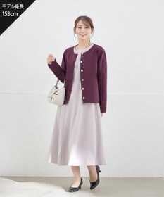 Tiaclasse L 【安田美沙子さん着用・新色追加・洗える】ベロアラインフレアワンピース