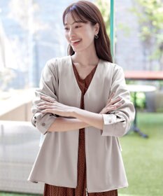 Tiaclasse L 【洗える】バックドロストフリルブルゾン