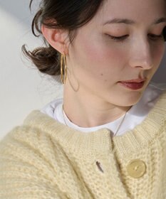 Phoebe 【金属アレルギー対応】ライトフープピアス　ゴールド/ステンレス/大振り