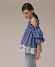 GRACE CONTINENTAL ギャザーフレアトップ