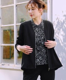 Tiaclasse L 【洗える】バックドロストフリルブルゾン