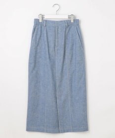 自由区 【洗える】コットンリネンシャンブレー スカート