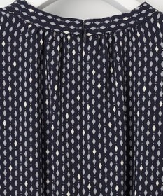 23区 L 【洗える】バックサテンアムンゼンレーユルダイヤプリント ワンピース