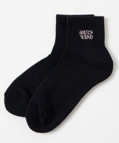 WEGO デザインロゴ刺繍アンクル底パイルソックス