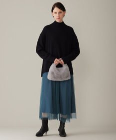 自由区 L 【洗える】ウールカシミヤブレンドハイネック ニット