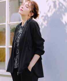 Tiaclasse L 【洗える】バックドロストフリルブルゾン