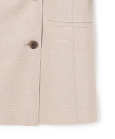 23区 【先行予約】リネンライクグロッシー ハーフスリーブ ダブル ジャケット