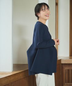 #Newans 【洗える】フォルムペプラムチュニックニット
