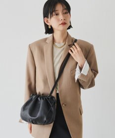 russet レザー巾着4WAYショルダーバッグ(CE-1454)